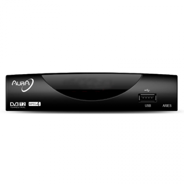 TDT Tuner Aura ARIES T2 HDMI USB 2.0 Black